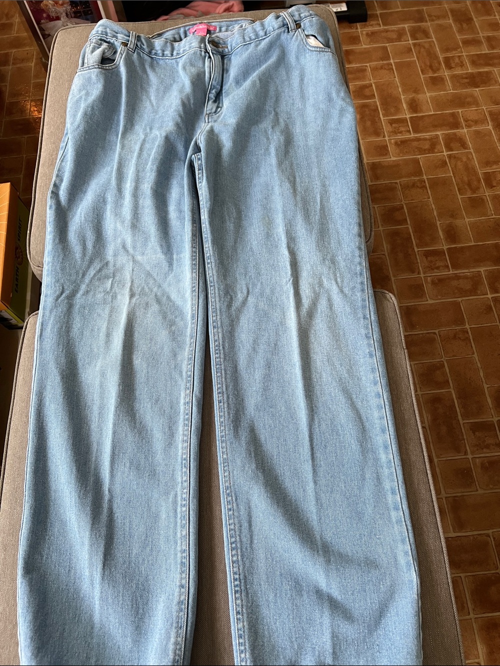 Woman Within Light Blue Straight-Leg Jeans